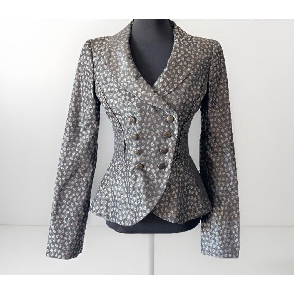 Armani Collezioni Blazer Jacket Italy Made Steampunk Size 2 Whimsigoth Designer